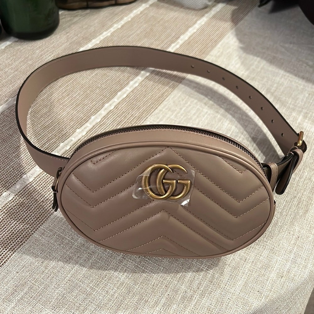 Gucci GG Marmont belt bag calfskin leather